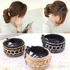 Women Girl Fashion Chain Fabrics Hair Clip Hair Barrette Ponytail Holder Buckle