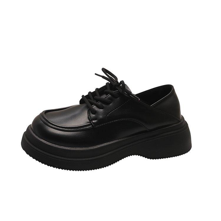 

Маленькие кожаные туфли в британском стиле женские 2025 новая весна и осень кожаные лоферы на мягкой подошве универсальные одинарные туфли в стиле колледжа 40 матовый черный