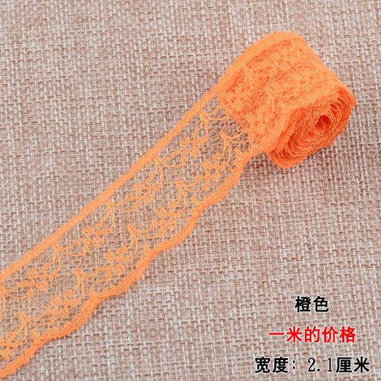 21mm woven cotton lace unilateral Handicrafts Embroidered Net trim DIY sewing curtain craft decoration   cotton trim lace ribbon