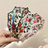 2pcs Women'S Floral Lace Headbands - Vintage Bohemian Wide Non-Slip Mesh Hairbands with Comb Teeth, Colorful Flower Embroidery