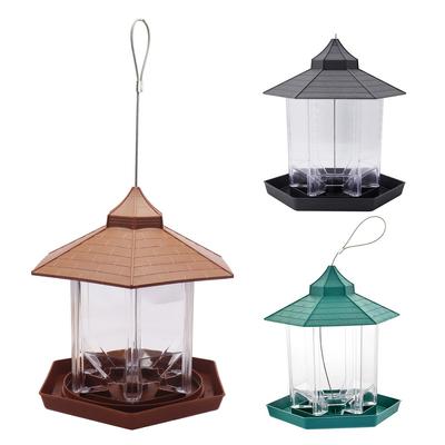 Squirrel Proof Gazebo Bird Feeders Hexagon Shaped Wild Bird Feeder