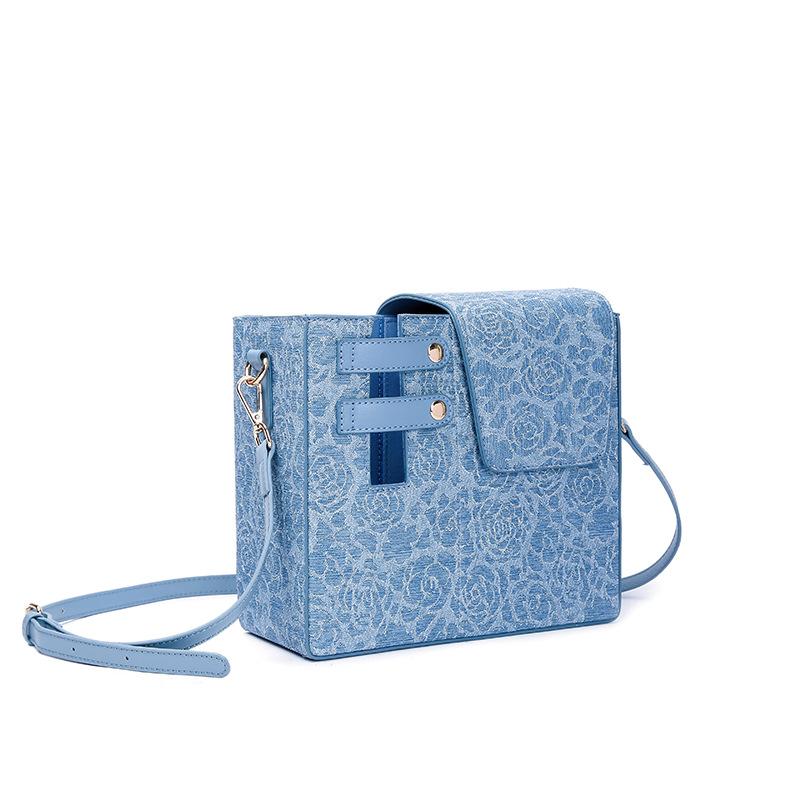 

Удобная уличная бутылка для напитков, сумка для стакана для воды, многофункциональный чехол для термокружки, модная женская сумка через плечо на одном плече 24*10*21cm синий