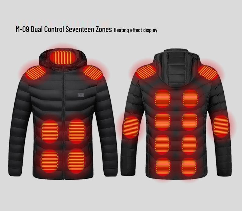 Smarte beheizte Baumwolljacke – USB-Elektroheizung, Unisex, leicht, warm, Mantel mit konstanter Temperatur