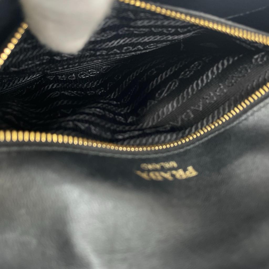 PRADA 1BD147 Shoulder Bag black Women used