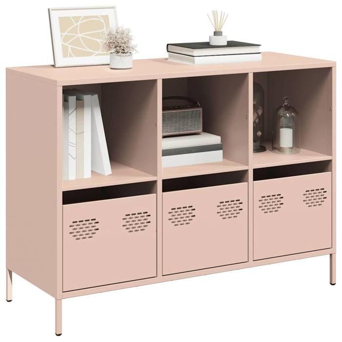 VidaXL Buffet Pink 101,5x39x73,5 Cm Cold-rolled Steel, Storage Furniture, Kitchen Storage Furniture, Furniture 851365
