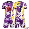 Sommer Fußball Kurzarm Set Modisch Bequem Locker Weich Atmungsaktiv Bedrucktes T-Shirt 3D Bedruckt Sportlich Lässig Outdoor Täglich
