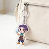 Keychain Pendant 3D Idol Group Design Portable Acrylic Keychain with Metal Lobster Clasp Waterproof Scratch-Proof Key
