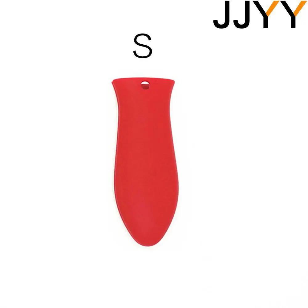JJYY Pot Holder Handle Anti Slip High Temperature Resistance Potholder Silicone Skillets Grip Cover Anti-scald Kitchen Gadgets