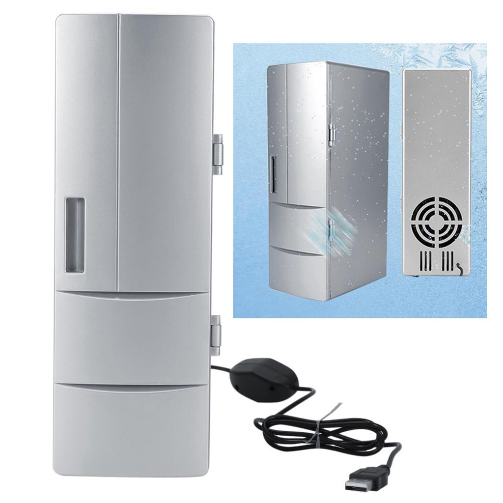 Compact Mini USB Fridge Freezer Cans Drink Beer Cooler Warmer Travel Car Office Use