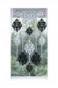 Modern Curtain EKRAN Openwork Garland with Crystals GLAMUR Z16 White Black