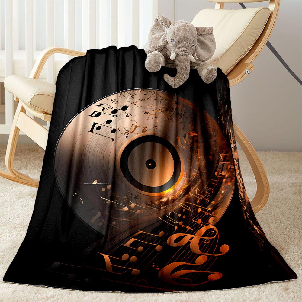 Love Records Blanket Soft Warm Cozy Suitable for Office Chair Couch Office Four Seasons Multipurpose Modern Style Gifts For Family Or Friends