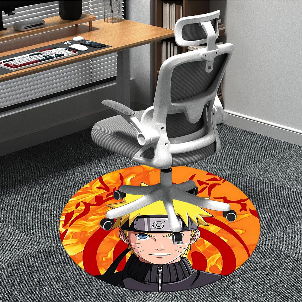 

1pc Naruto Flame Office Round Area Rug, Under Office Chairs Bedroom Living Room Home Decor, Room Decoa1022150 80cm by 80cm