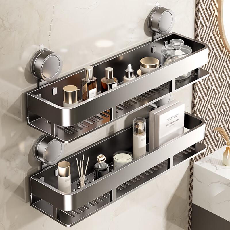 Bai Han Punch-Free Suction Cup Bathroom Corner Shelf