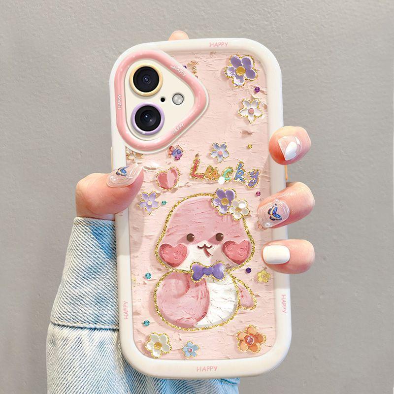 

For iPhone 16 Case Lucky Snake Pattern Design TPU+PC Protective Phone Cover A