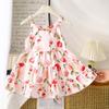 Trend Printed Girls Summer Dresses Sweet Floral Cool Kids Vest Dresses Princess Dress Kids Clothing