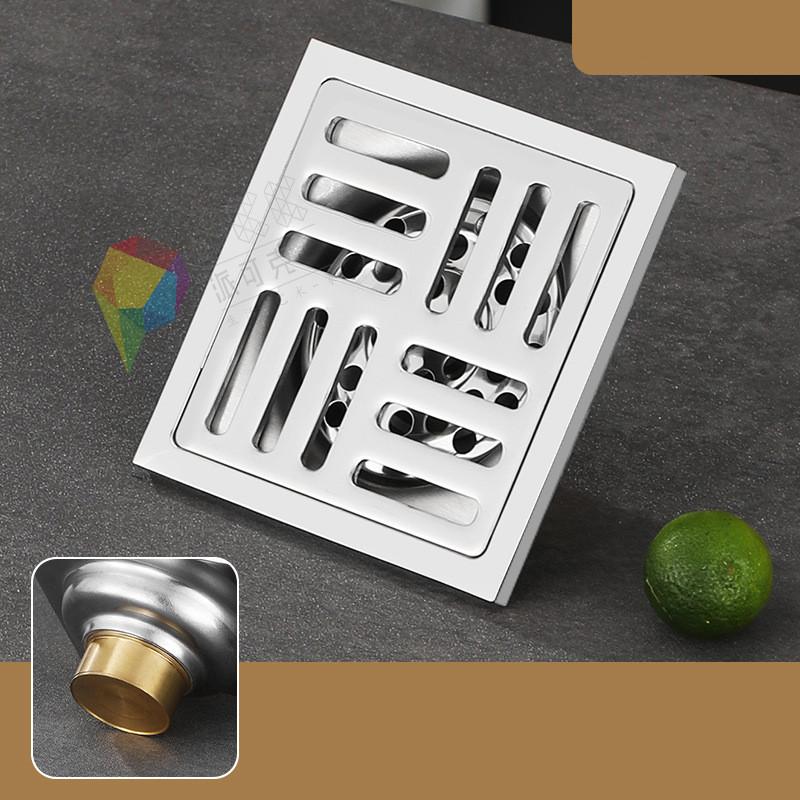 1PC 10X10CM Stainless Steel Thick Floor Drain Anti-odor Washing Machine Floor Drain Bathroom Double Use
