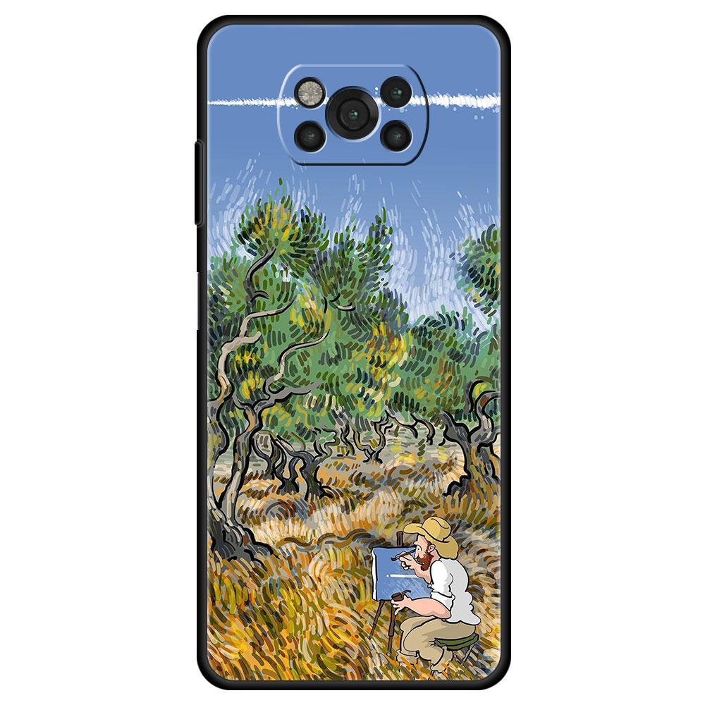 

Чехол для Xiaomi poco x3 pro x3nfc mi 12 12pro 12x 11 lite 11t Funda 9t 10t, чехол в стиле ретро, ​​картина маслом Ван Гога, звездное пространство Mi 10 5G