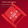 Lightweight Multifunctional Festive Red Three-Step Folding Ladder with High-Grade Anti-Slip Steps for Home Storage.