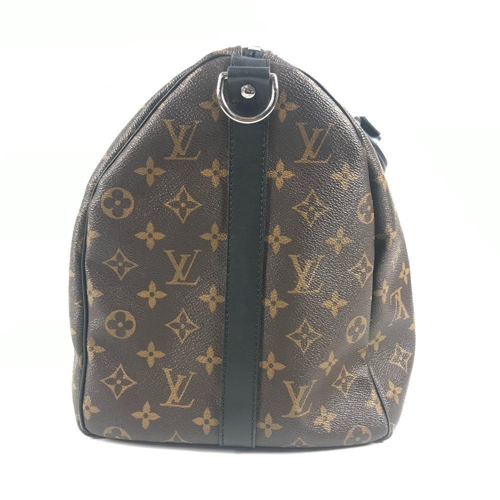Louis Vuitton M56711 MonogramMacassar Keepall-Bandouliere45 Shoulder Travel Bag