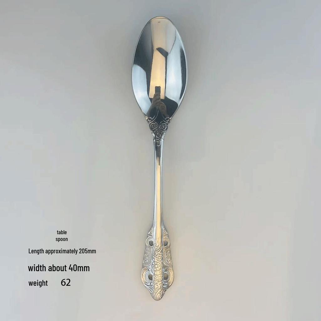 French Royal Court Stainless Steel Cutlery Set: High-End Spoons, Knives, and Forks