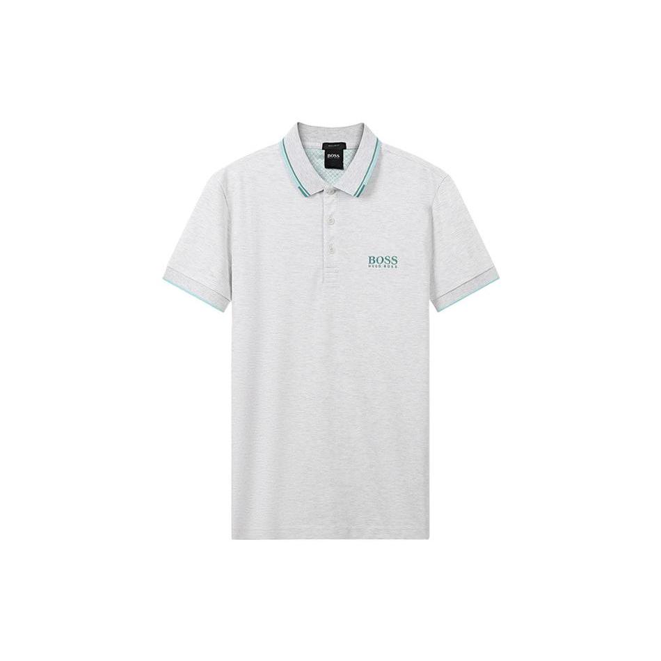 HUGO BOSS SS22 Polo Shirt Men's Light Gray 50430796-057