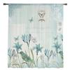 Rustic Vintage Tulip Flower Bird Sheer Curtains for Living Room Decoration Window Curtain Kitchen Tulle Voile Organza Drapes