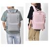 Einfarbiger erweiterbarer Rucksack mit großem Fassungsvermögen, leichte Reise-Aufbewahrungstasche, multifunktionale Tasche für Schule und Freizeit