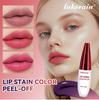 Matte Peel Off Rose Pink Lip Gloss Outline Contour Tattoo Lip Stain Waterproof Transfer Resistant Tear Off Natural Lip Tint