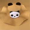 Kids Panda Wave Brim Straw Sun Hat