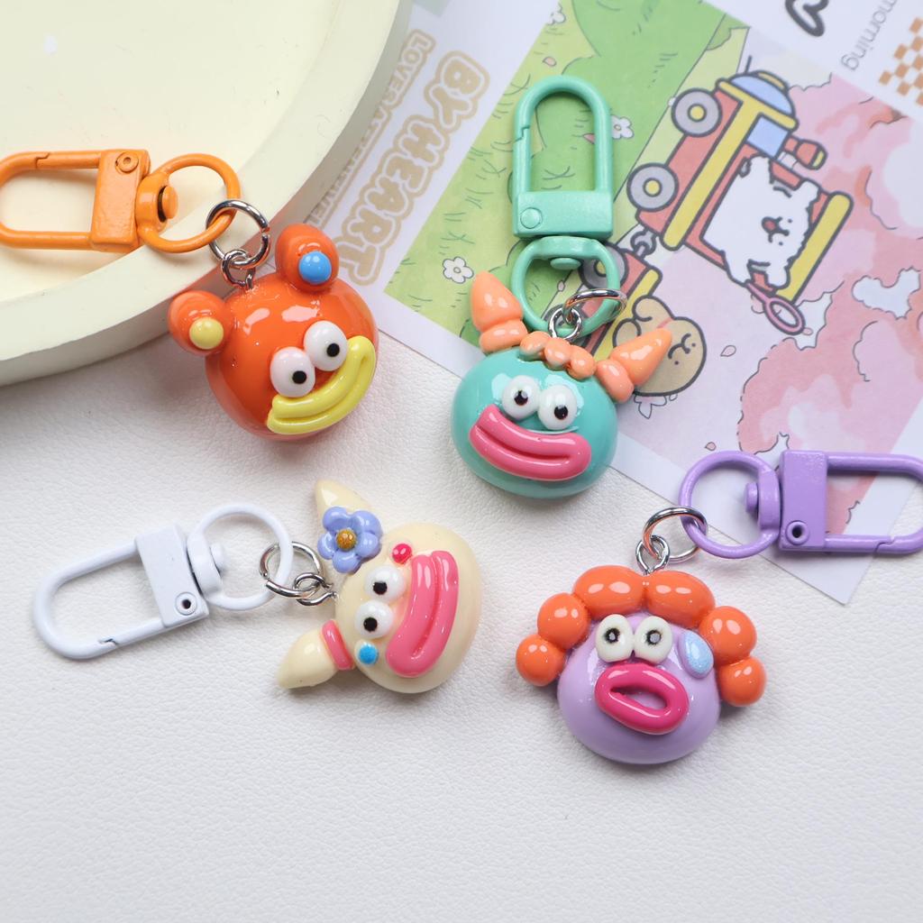 Colorful Cartoon Sausage Mouth Keychain - Cute & Funny Bag Pendant for Students