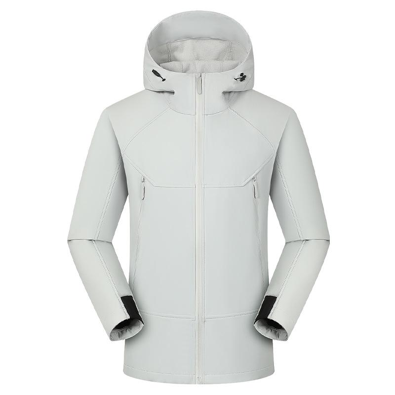Unisex Soft Shell Jacket: Windproof, Waterproof, Lightweight, Breathable; Perfect for Outdoor Activities and Customizable with Logo S