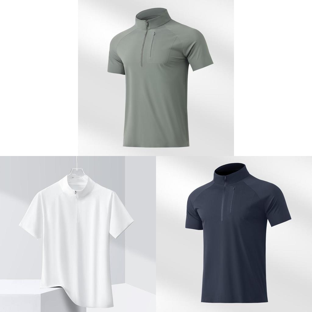 Polo Shirt Men Women Ice Silk Summer Breathable Sport Tshirt For Running And Cycling