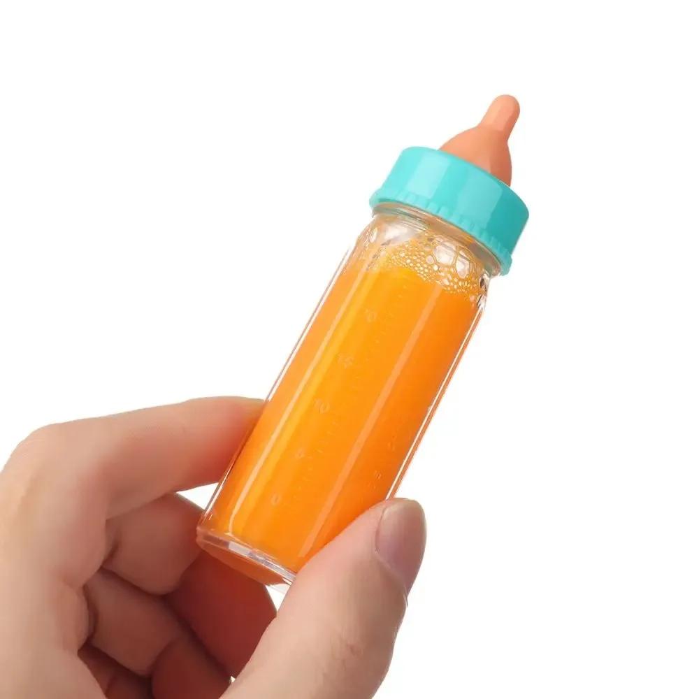 18inch Doll Magic Milk Juice Bottles with Pacifier Bibs fit Newborn Dolls Plastic Nipple Bottle Dollhouse Toy Reborn Accessories