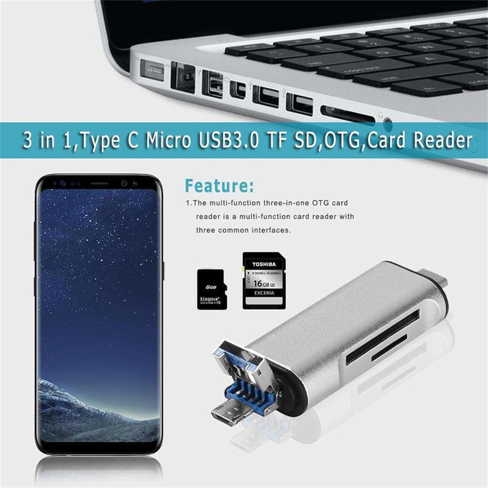5-in-1 Typ C OTG Reader USB Buchse Schnittstelle für PC USB 2.0 Lese-TF-Speicherkartenleser-Adapter