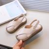 Sandalias para Niña Verano Color Sólido Casual Niños Pequeños Zapatos de Playa Moda Versátil Niños Sandalias Planas con Tiras Cruzadas Cierre de Gancho y Bucle