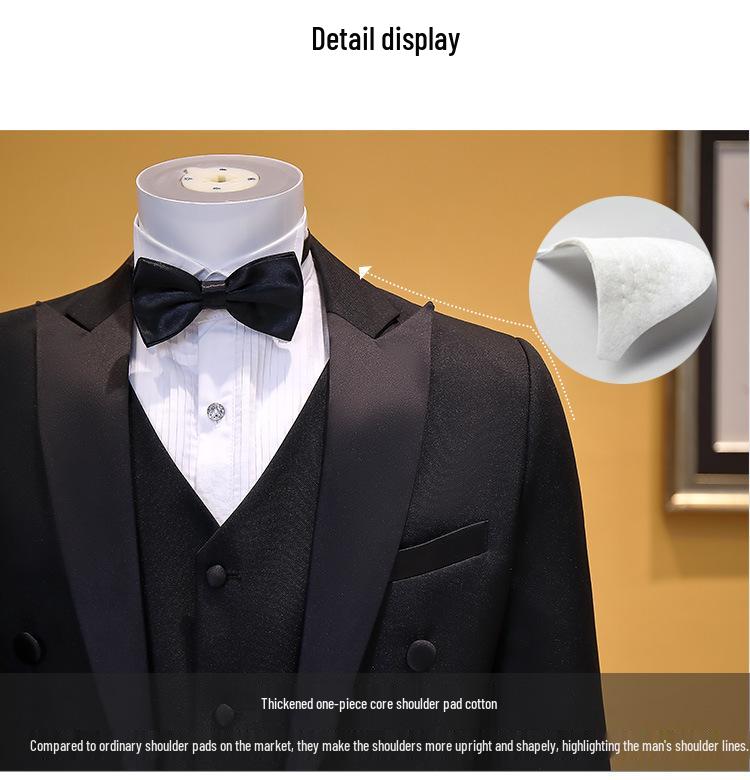 Men's Swallowtail Tuxedo for Formal Events, Stage Performances, and Choir Conductors