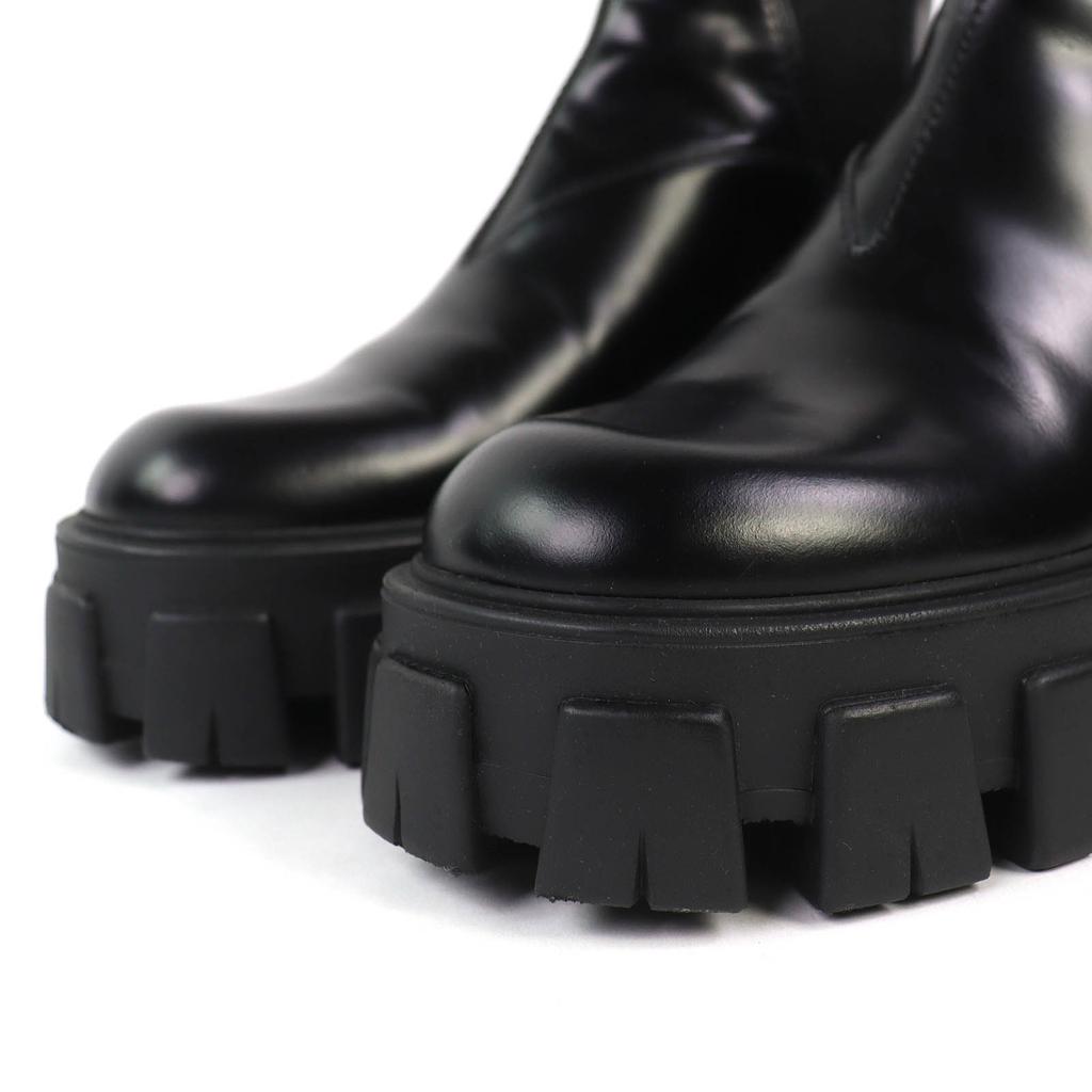 Excellent PRADA monolith Chelsea boots with Brushed leather 35.5 1T725L Used