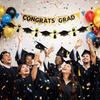 Gold Shining Graduation Party Banner Glitter Decor Graduation Hanging Banner  Photo Background