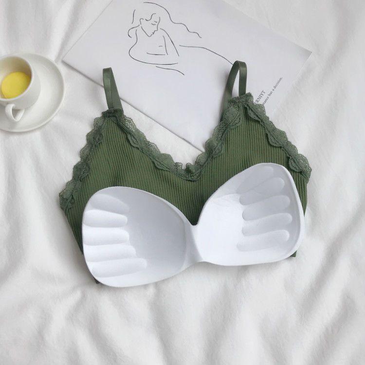 Mädchen Unifarbene Spitzen-BHs Rückenfrei Verstellbare Träger Push-Up-BHs für Frauen Sexy Dessous Lässiges Innen-West Top Mode Damen Polster-BHs