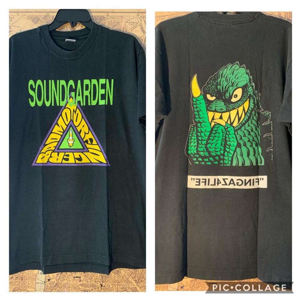 1991 Soundgarden band Badmotorfinger Godzilla 2 sided T shirt NH24795 Unisex T-Shirt XXL