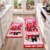 Rebelde A Flannel Kitchen Floor Mat – Non-Slip, Absorbent and Easy to Clean Suitable for Kitchens, Entryways Bedroomsand Bathrooms