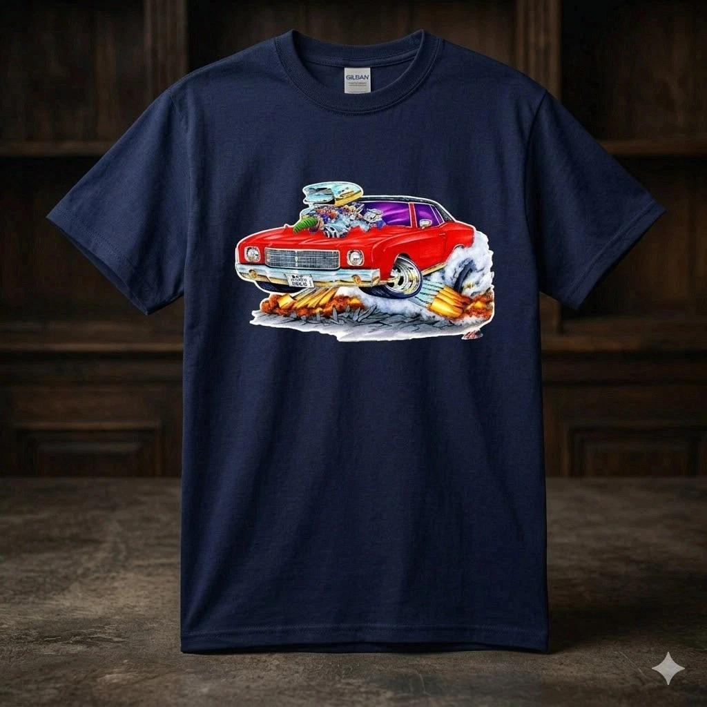 1970-72 Chevy Classic Car T Shirt Retro Hot Rod Graphic Tee S