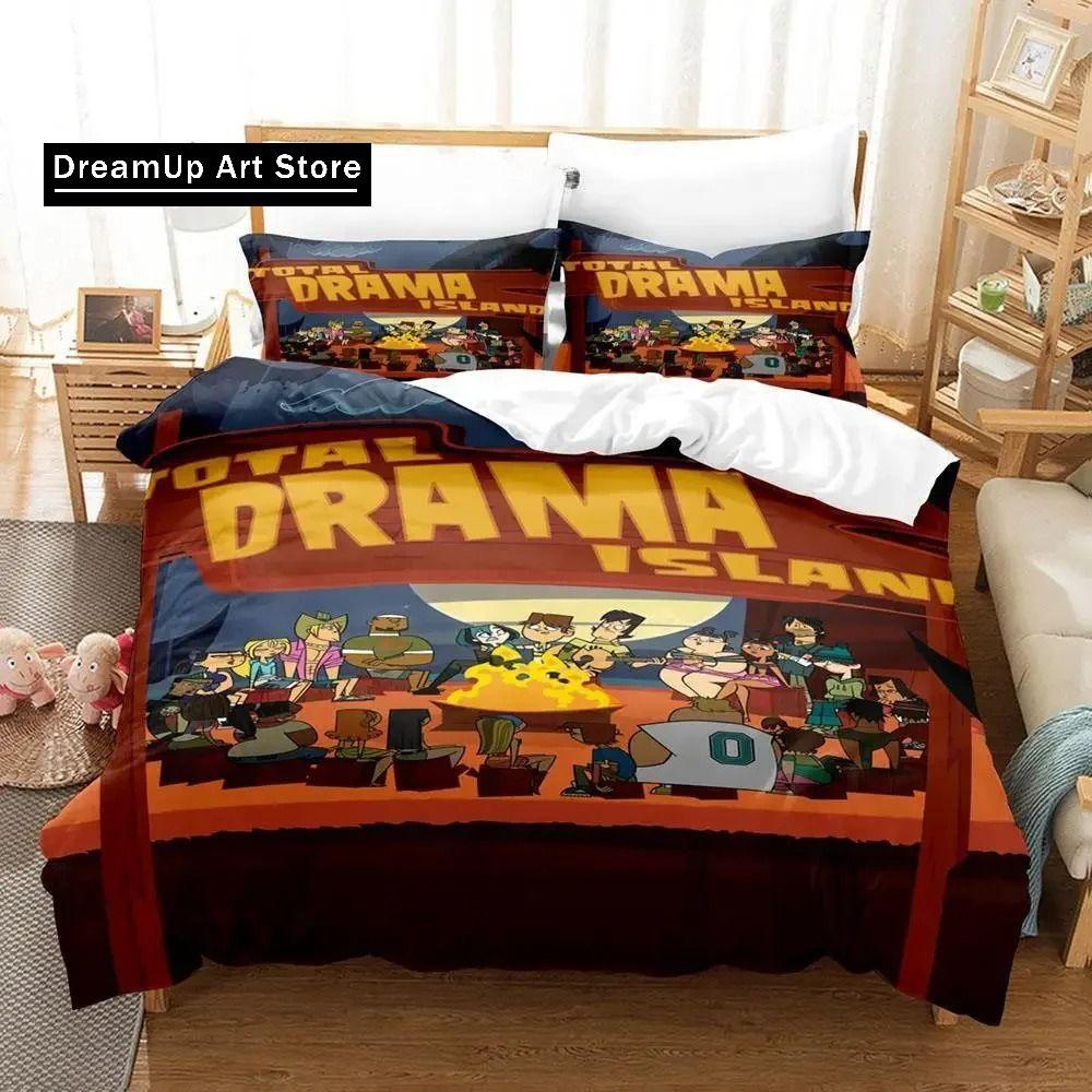 New 3d Print Anime Total Drama Bedding Set Single Twin Full Queen King Size Bed Set Adult Kid Bedroom Cartoons Duvet Cover Sets