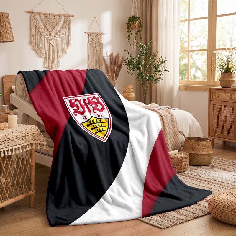 VfB Stuttgart Fußball Druck Flanelldecke Weich Warm Sofa Bett Überwurfdecke Für Zuhause Büro Schlafzimmer