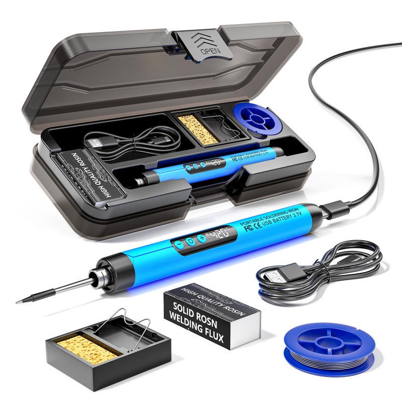 Rechargeable Digital Display Soldering Iron Kit for Home and Outdoor Repairs