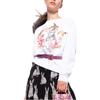 Pinko Animal Print Casual Round Neck Sweatshirt Women Sweatshirt White 100989A0TH-Z04