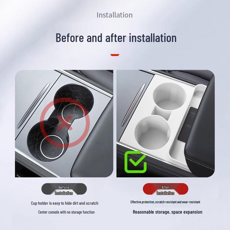 Tesla Model 3/Y Silicone Anti-slip Cup Holder Limiter