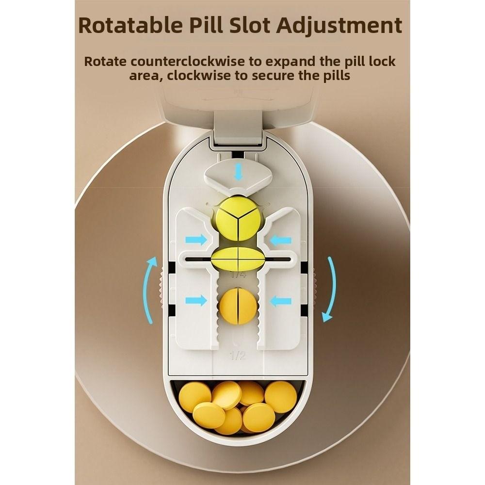 Dustproof Portable Pill Cutter Adjustable Design Tablet Divider Tablet Splitter Tablet Splitting