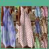 Vestido Boho Floral com Alças Feminino Kaftan Maxi Oversized Para Festas na Praia de Verão