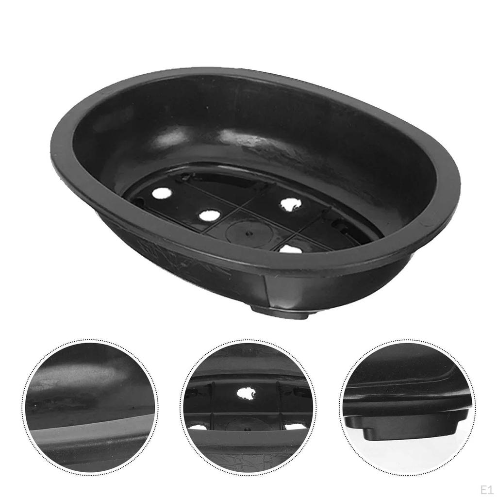 10 Pieces Training Bonsai Pots Flower Pot Planting Oval Nursery For Hotel